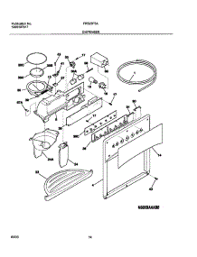 15 - Ice & Water Dispenser parts for Frigidaire Refrigerator FRS23F5AQ7 from AppliancePartsPros.com