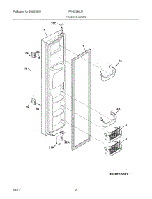 03 - Freezer Door parts for Frigidaire Refrigerator FPHS2386LF1 from AppliancePartsPros.com