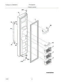 03 - Freezer Door parts for Frigidaire Refrigerator FPHS2399KF5 from AppliancePartsPros.com