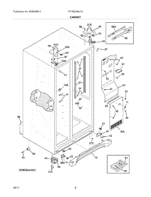 07 - Cabinet parts for Frigidaire Refrigerator FPHS2386LF2 from AppliancePartsPros.com