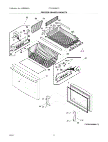 03 - Freezer Drawer, Baskets parts for Frigidaire Refrigerator FPHN2899LF3 from AppliancePartsPros.com