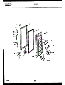 03 - Refrigerator Door Parts parts for Frigidaire Refrigerator FPI20VSL0 from AppliancePartsPros.com