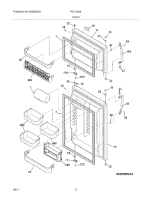 03 - Door parts for Frigidaire Refrigerator FGUI1849LF2 from AppliancePartsPros.com