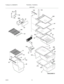 09 - Shelves parts for Frigidaire Refrigerator FGUS2642LF0 from AppliancePartsPros.com