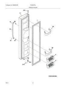 03 - Freezer Door parts for Frigidaire Refrigerator FGUS2676LP1 from AppliancePartsPros.com