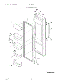 05 - Refrigerator Door parts for Frigidaire Refrigerator FGUS2676LE1 from AppliancePartsPros.com