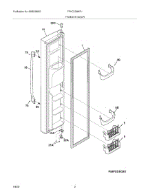 03 - Freezer Door parts for Frigidaire Refrigerator FPHC2399KF1 from AppliancePartsPros.com