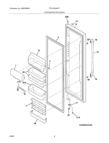 05 - Refrigerator Door parts for Frigidaire Refrigerator FPHC2399KF1 from AppliancePartsPros.com