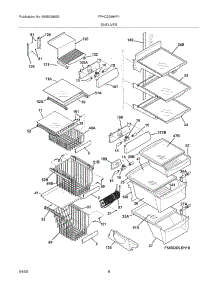 09 - Shelves parts for Frigidaire Refrigerator FPHC2399KF1 from AppliancePartsPros.com