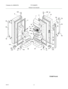 05 - Fresh Food Door parts for Frigidaire Refrigerator FPHF2399MF0 from AppliancePartsPros.com
