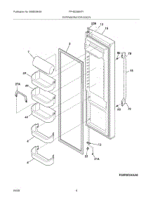 05 - Refrigerator Door parts for Frigidaire Refrigerator FPHS2399KF1 from AppliancePartsPros.com