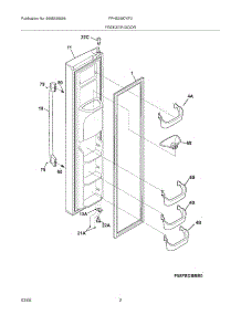 03 - Freezer Door parts for Frigidaire Refrigerator FPHS2687KF0 from AppliancePartsPros.com