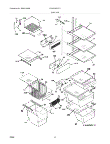09 - Shelves parts for Frigidaire Refrigerator FPHS2687KF0 from AppliancePartsPros.com