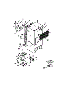 11 - Compressor, Condenser, Evaporator parts for Frigidaire Refrigerator FPI16TCW0 from AppliancePartsPros.com