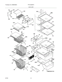09 - Shelves parts for Frigidaire Refrigerator FPHC2399KF2 from AppliancePartsPros.com