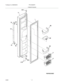 03 - Freezer Door parts for Frigidaire Refrigerator FPHC2399KF0 from AppliancePartsPros.com