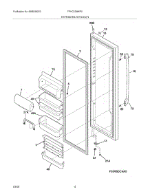 05 - Refrigerator Door parts for Frigidaire Refrigerator FPHC2399KF0 from AppliancePartsPros.com