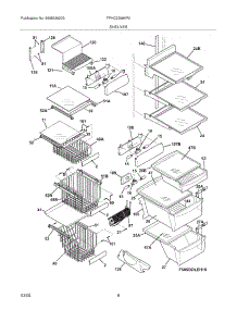 09 - Shelves parts for Frigidaire Refrigerator FPHC2399KF0 from AppliancePartsPros.com