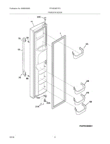 03 - Freezer Door parts for Frigidaire Refrigerator FPHS2387KF3 from AppliancePartsPros.com