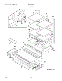 09 - Shelves parts for Frigidaire Refrigerator FPHG2399MF0 from AppliancePartsPros.com