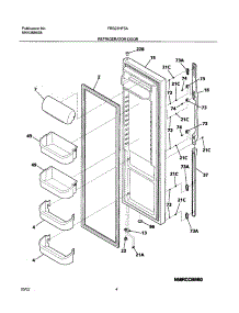05 - Refrigerator Door parts for Frigidaire Refrigerator FRS23HF5AB3 from AppliancePartsPros.com
