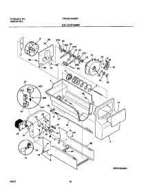 17 - Ice Container parts for Frigidaire Refrigerator FRS23H5ASB7 from AppliancePartsPros.com
