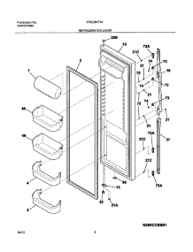 05 - Refrigerator Door parts for Frigidaire Refrigerator FRS23HF5AW4 from AppliancePartsPros.com