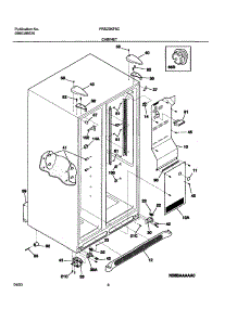 07 - Cabinet parts for Frigidaire Refrigerator FRS23KF5CB0 from AppliancePartsPros.com