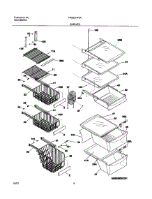 09 - Shelves parts for Frigidaire Refrigerator FRS23HF5AQ3 from AppliancePartsPros.com
