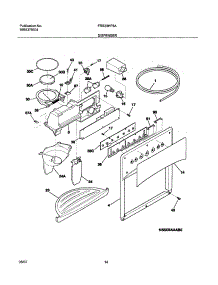 15 - Dispenser parts for Frigidaire Refrigerator FRS23HF5AB5 from AppliancePartsPros.com