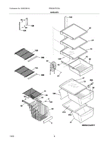 09 - Shelves parts for Frigidaire Refrigerator FRS23KF5CS0 from AppliancePartsPros.com