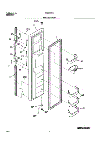 03 - Freezer Door parts for Frigidaire Refrigerator FRS23KF7AB7 from AppliancePartsPros.com
