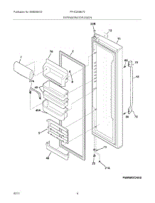 05 - Refrigerator Door parts for Frigidaire Refrigerator FPHC2398LF2 from AppliancePartsPros.com