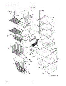 09 - Shelves parts for Frigidaire Refrigerator FPHC2398LF2 from AppliancePartsPros.com