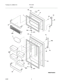 03 - Door parts for Frigidaire Refrigerator FPHI1887KF1 from AppliancePartsPros.com