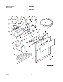 15 - Dispenser parts for Frigidaire Refrigerator FRS23KR4AW4 from AppliancePartsPros.com