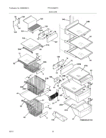 09 - Shelves parts for Frigidaire Refrigerator FPHC2399KF4 from AppliancePartsPros.com