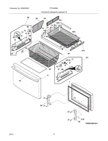 03 - Freezer Drawer - Basket parts for Frigidaire Refrigerator FPHN2899LF2 from AppliancePartsPros.com