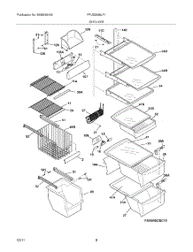 09 - Shelves parts for Frigidaire Refrigerator FPUS2686LF1 from AppliancePartsPros.com