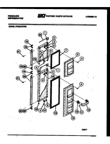 03 - Freezer Door Parts parts for Frigidaire Refrigerator FPZ22V3FW0 from AppliancePartsPros.com