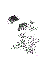 04 - Shelves parts for Frigidaire Refrigerator FPZ21TRL0 from AppliancePartsPros.com