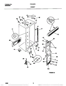 04 - Cabinet parts for Frigidaire Refrigerator FRS20QRCD1 from AppliancePartsPros.com