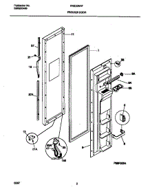 02 - Freezer Door parts for Frigidaire Refrigerator FRS20WRFD0 from AppliancePartsPros.com