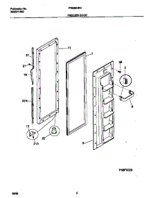 02 - Freezer Door parts for Frigidaire Refrigerator FRS20QRCD5 from AppliancePartsPros.com