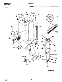 04 - Cabinet parts for Frigidaire Refrigerator FRS20QRCD5 from AppliancePartsPros.com