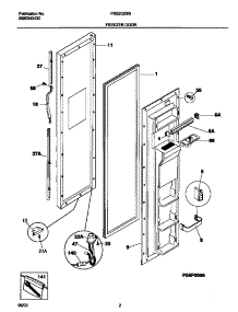 02 - Freezer Door parts for Frigidaire Refrigerator FRS20ZRGW9 from AppliancePartsPros.com