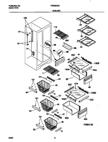 05 - Shelves parts for Frigidaire Refrigerator FRS20ZGGW2 from AppliancePartsPros.com