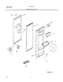 05 - Refrigerator Door parts for Frigidaire Refrigerator FRS20ZSHB4 from AppliancePartsPros.com
