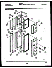 03 - Freezer Door Parts parts for Frigidaire Refrigerator FPCE22V3FL1 from AppliancePartsPros.com