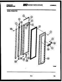 03 - Freezer Door Parts parts for Frigidaire Refrigerator FPCE24VFL0 from AppliancePartsPros.com